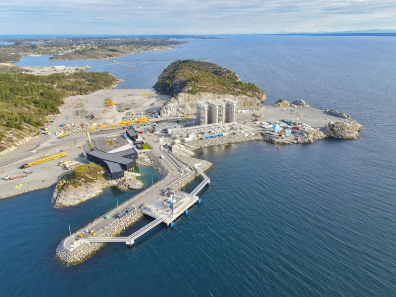 The northern light project facility in Øygarden.