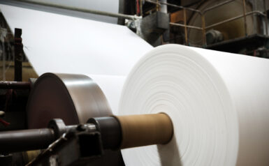 A roll of industrial paper
